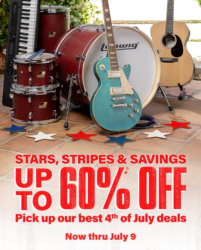 Stars, Stripes, and Savings. Up to 60 percent off. Pick up our best fourth of July deals. Now thru July 9.
